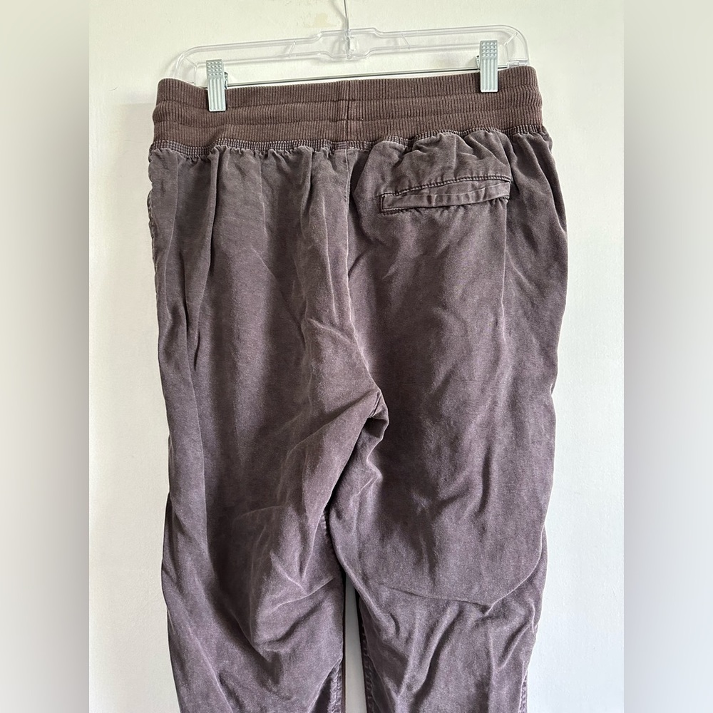 Aerie Dark Purple/Brown Ribbed Woven Lyocell Joggers Size Small EUC - Picture 9 of 14